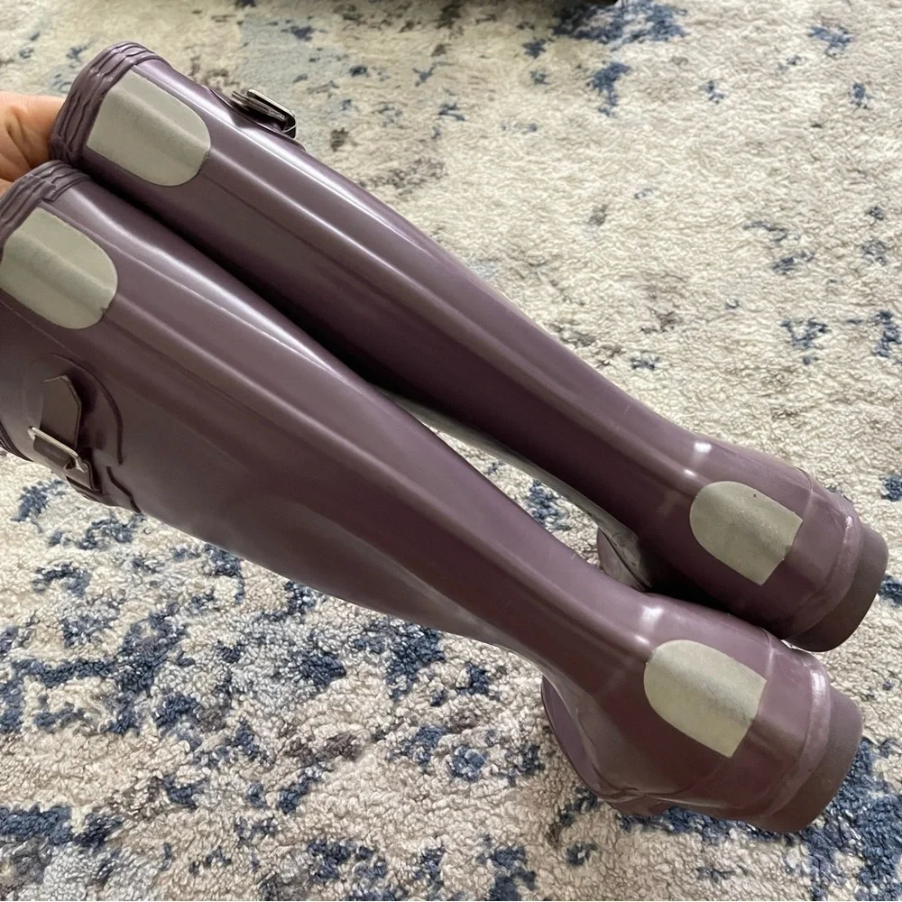 Hunter Classic Tall Rain Boots Lavender Purple Wellies Size 4